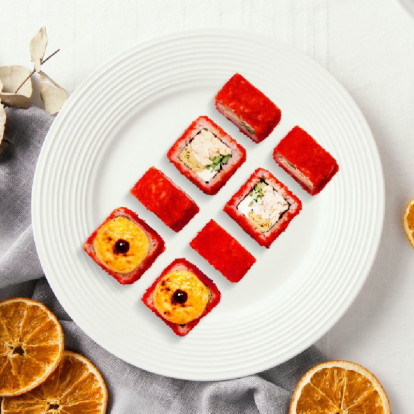Премиум запечённый ролл Малибу с курицей